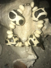 Hand-Painted Animal Bone Bracelet