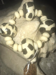 Hand-Painted Animal Bone Bracelet