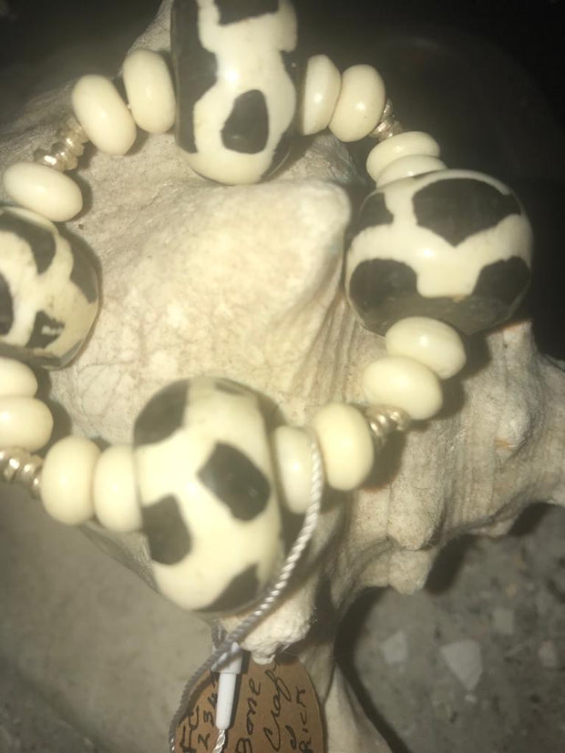 Hand-Painted Animal Bone Bracelet