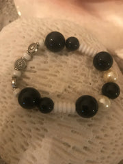 SASSY Black & White Vintage Bracelet