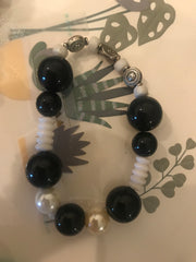 SASSY Black & White Vintage Bracelet