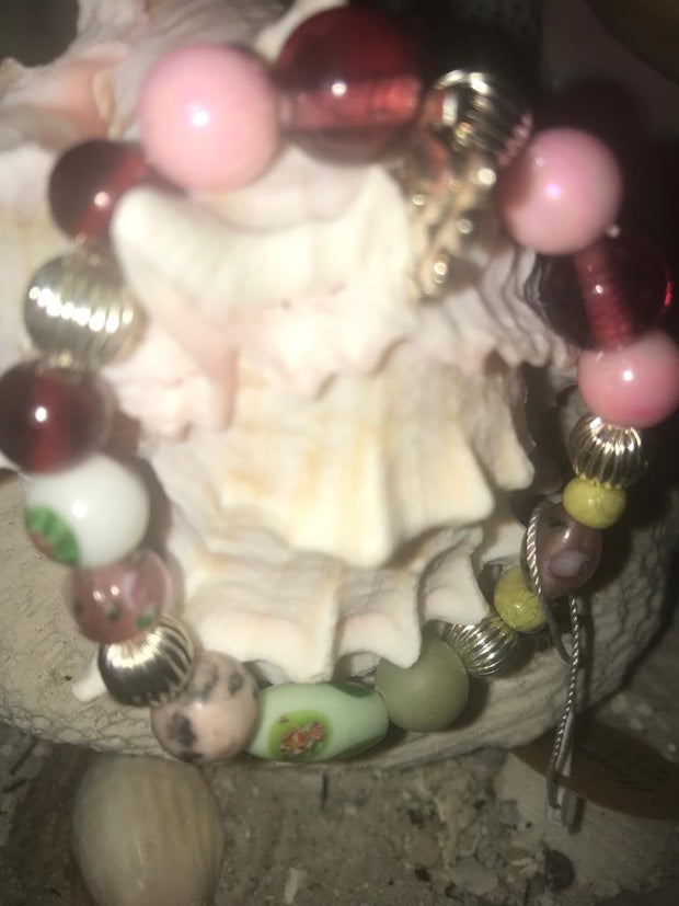 Breast Cancer Awareness Bracelet with Pink Jade